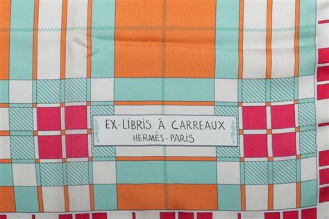 ex libris a carreaux hermes|Hermès New Ex Libris a Carreaux Shawl .